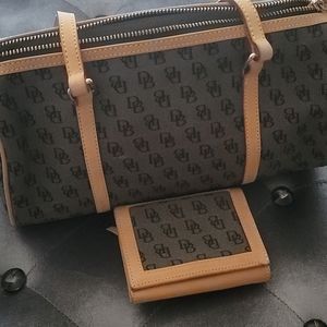Donney & Bourke barrel purse and wallet set
